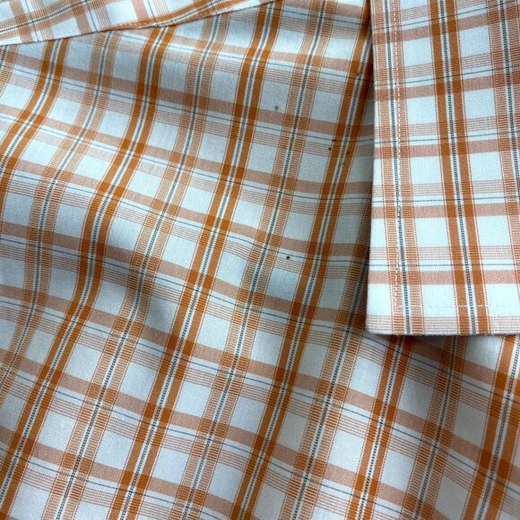 Banana Republic Classic Fit Pink Plaid Button Down Shirt‎ Mens Size 16-16 1/2 L - Picture 6 of 9